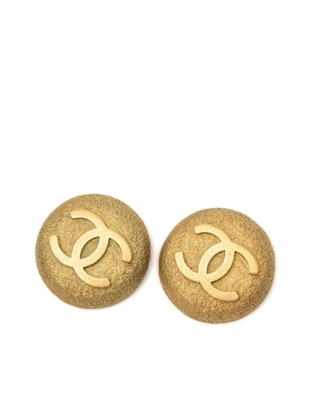 Chanel Cc Logo Clip-On Earrings Metal #347124C60B